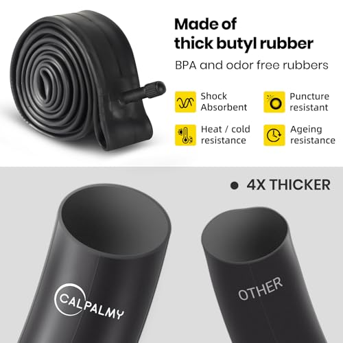 14-Inch Kids Bike Inner Tube 1.75-2.125 with Schrader Valve - 2 Pack, Standard & Levers