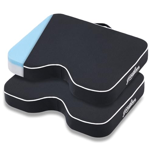 2 Pack Stadium Cushion with Dual-Layer Foam Support - Portable Waterproof Bleacher Pad