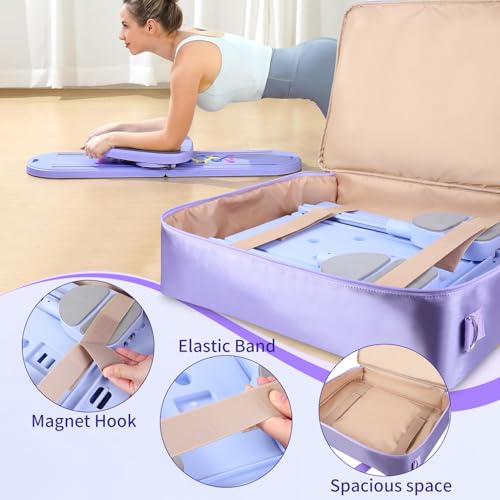 Pilates Board Storage Bag with Multiple Compartments and Carry Handle