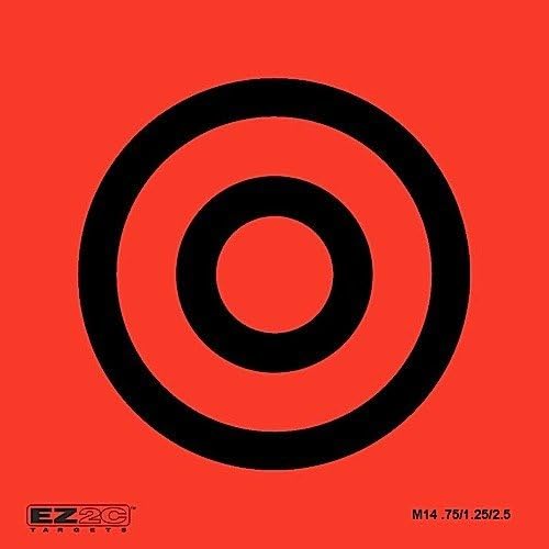 EZ2C Mini Shooting Targets, Bright Flourescent Self-Adhesive 3.5" x 3.5" (Tear-Off Pads of 25 or 100)