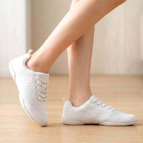 White Cheer Shoes for Women and Youth - Cheerleading Sneakers - 7 / White