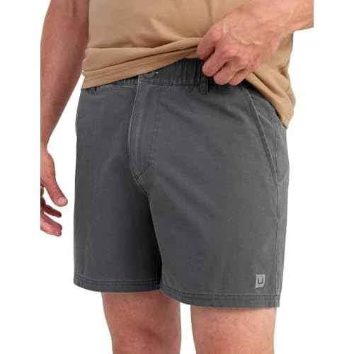 HUK Men's Next Level Camp 6" Performance Fishing Shorts, Lightweight, Quick-Dry, Elastic Waistband