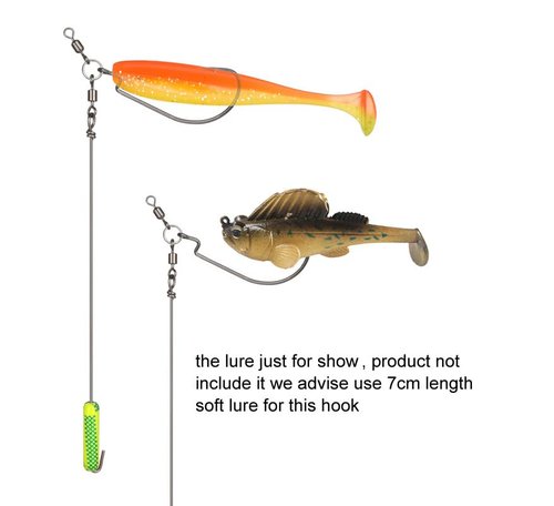 KTGCOZS Pack of 5 Fishing Rig Drop Shot Rigs #4/0 Hook ungsten Weight Walleye