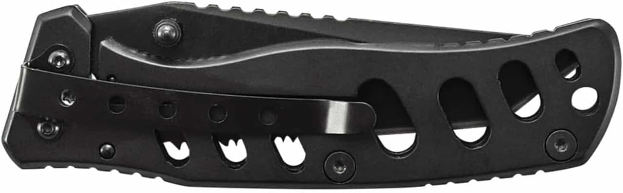 Smith & Wesson Extreme Ops CK10HBS 7.8in S.S. Folding Knife with 3.4in Serrated Tanto Point Blade and S.S. Handle for Outdoor, Tactical, Survival and EDC