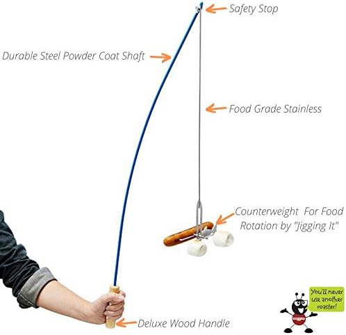 Fishing Pole Campfire Roasters Bundle Packs Campfire Roasting Sticks Outdoor Firepit Tools