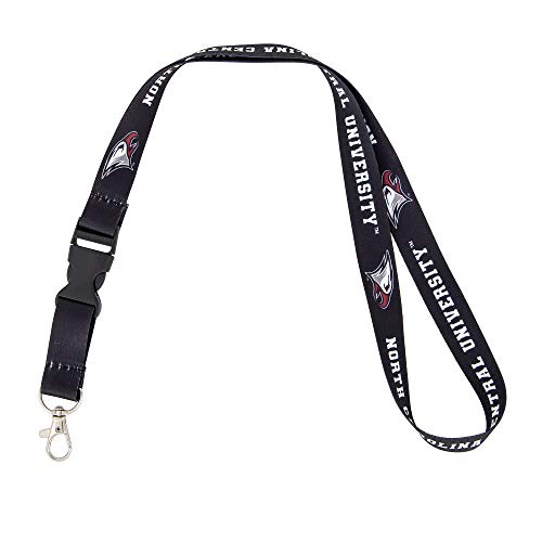 North Carolina Central Eagles Lanyard with Detachable Keychain - Black