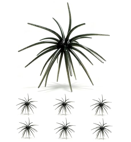 Dark Green Sea Urchin Bait for Bass Fishing Lures 4.3In - Pack of 6