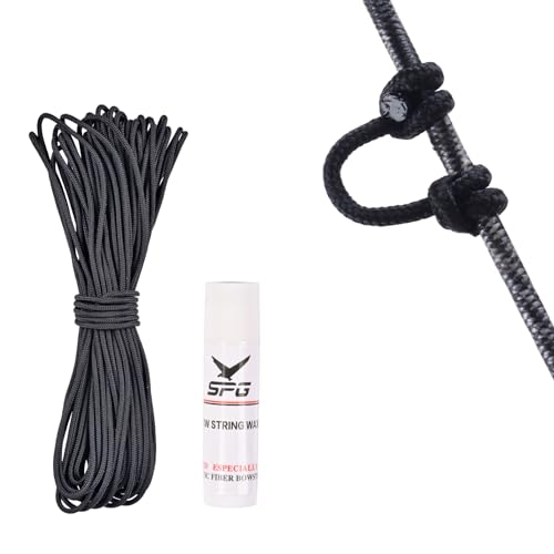 D Loop Material for Compound Bow 59ft Tear-Resistant Archery String with Wax
