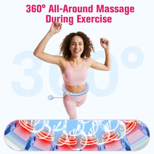 Fit Hoop Weighted Waist Circle, 32 Detachable Parts & 65-Inch Plus-Size Fit, Weight Loss Fitness Gear, Quiet Home Workout Tool