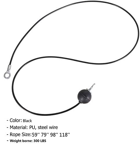 59 Inch Heavy Duty Steel Wire Rope Pulley Cable for Gym - Type B