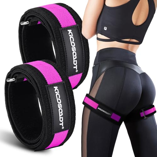 KICOSOADT Rose Red Adjustable Blood Flow Restriction Bands for Glute & Leg Workouts