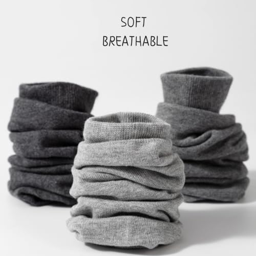 Men's Crew Socks 6 Pairs - Breathable Cotton Moisture-Wicking with Elastic Band, Variation 9-11 / Mix01