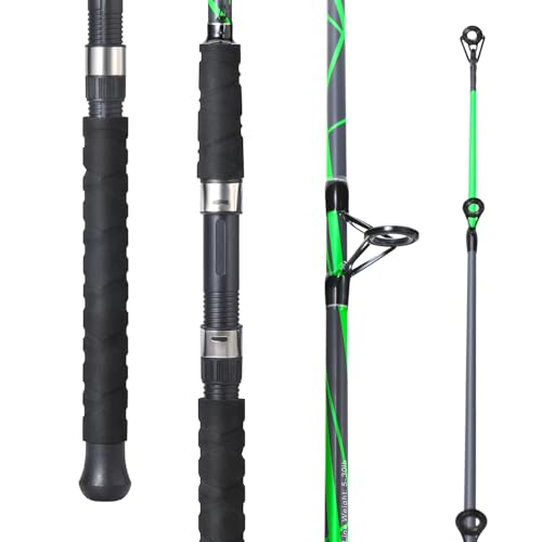 Sougayilang 7ft Spinning Fishing Rod 2-Pack - Carbon & Glass Composite, Stainless Steel Guides, Non-Slip EVA Handle, Versatile for Freshwater & Saltwater