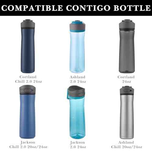 Linkidea Water Bottle Boot Compatible with Contigo Jackson Chill 2.0 20oz/24oz, Cortland 24oz, Silicone Anti-Slip Bottle Bottom Sleeve Cover Protector, Bottle Bumper (2 Pack)