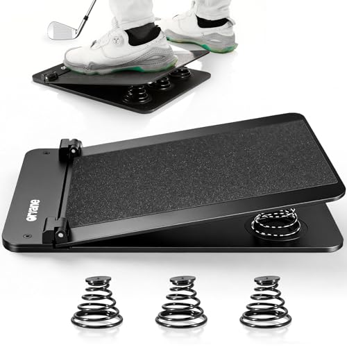 Golf Pressure Plate Training Aid with Adjustable Balance Board for Swing Improvement