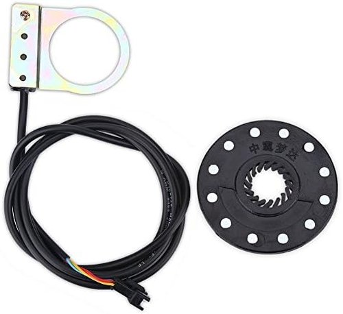 Dioche Electric Bike Pedal Assist Sensor, 12 Magnets 12 Pulses Per Revolution Electric Bike Power Pedal Assist Sensor for Mountain Bike Accessories Sensor Pedal Assist