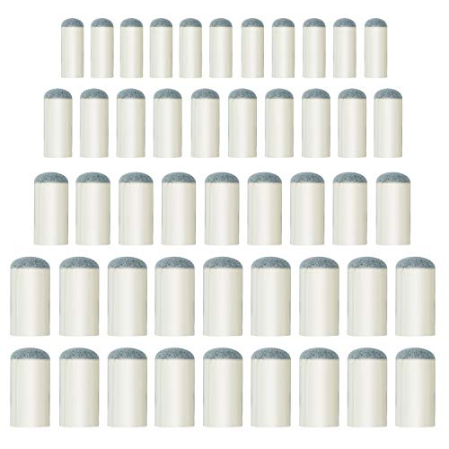 Pool Cue Tips 50 Pieces Slip-On Replacement Billiard Tip Set 4 Sizes