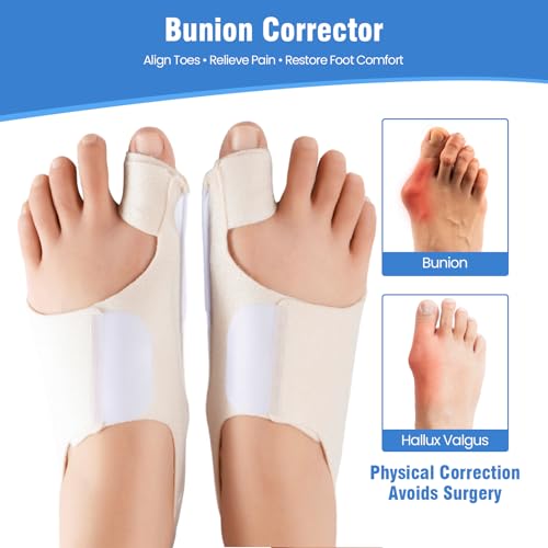 Bunion Corrector for Women Big Toe & Men ? Adjustable Bunion Splint with Gel Pad for Bunion Relief ? One Size Fits Most, 1 Pair