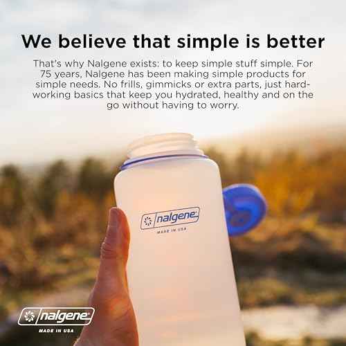 Nalgene Leak Proof Tritan BPA-Free Water Bottle - 32 oz Narrow Mouth - Made in the USA for Outdoor Use & Daily Hydration (Amethyst)