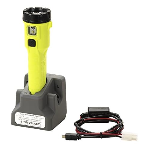 Streamlight 68795 Dualie 275-Lumen Multi-Function Intrinsically Safe Rechargeable Flashlight with Magnetic Clip and 12V DC Direct Wire, Yellow