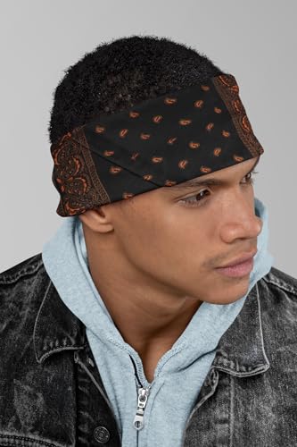 Two Tone Paisley Bandana Set of 3 - Pink Green Orange Mix