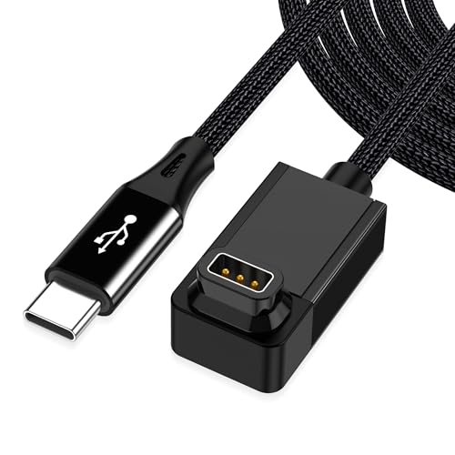 AGVEE 3.3ft USB-C Right Angle Charger Cable for Coros Smartwatch - Black
