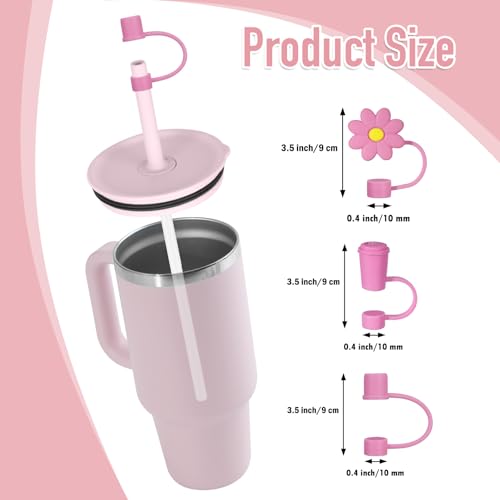 Straw Cover Cap for Hydro flask tumblers - Dust Proof 10mm Silicone Stoppers compatible with Hydroflask Press-in Straw Lid