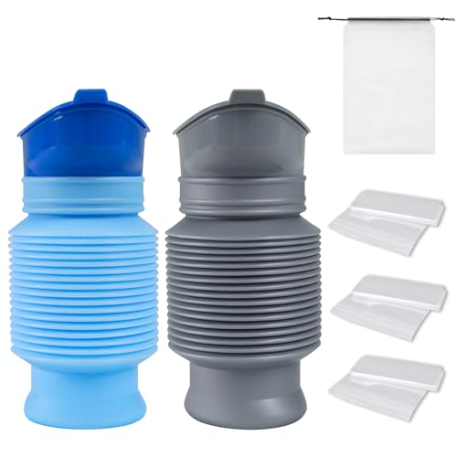 Pee Bottles for Men, Adjustable Emergency Urinal 750ml, Car Pee Bottle for Men and Women, Portable Toilet for Car, Shrinkable Personal Mobile Toilet,Urine Bottle, Travelling, Traffic Jams & Hiking