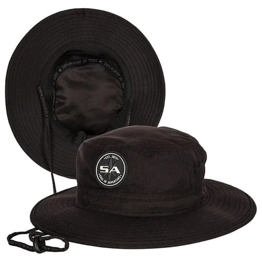 S A Company Bucket Hat | UV 50+ for Adults | Sun Protection with Adjustable Fit, Moisture-Wicking Fabric Black