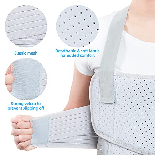 Solmyr Rib Injury Belt Chest Binder XX-Large Support for Rib & Sternum Injuries