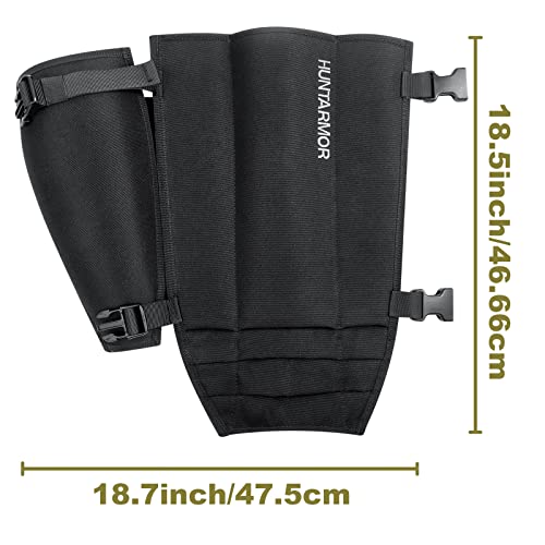 Dark Black EVA Snake Gaiters with Hard Protective Shell - Hunting, Hiking, Camping Gear