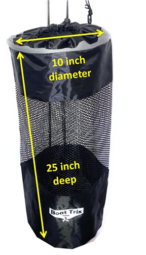 Slim Line Reusable Mesh Boat Trash Bag with Drawstring - 1 Pack