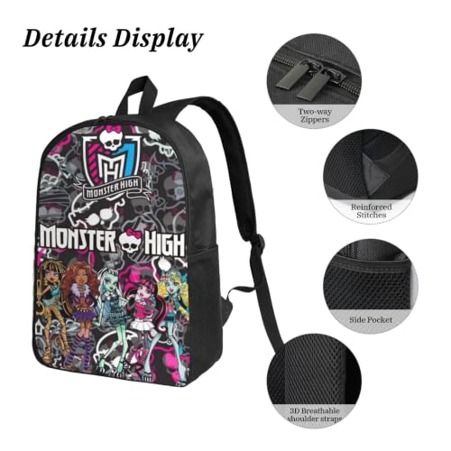 Suhciaobn Gothic Backpack with Lunch Box & Pencil Case - Color-1