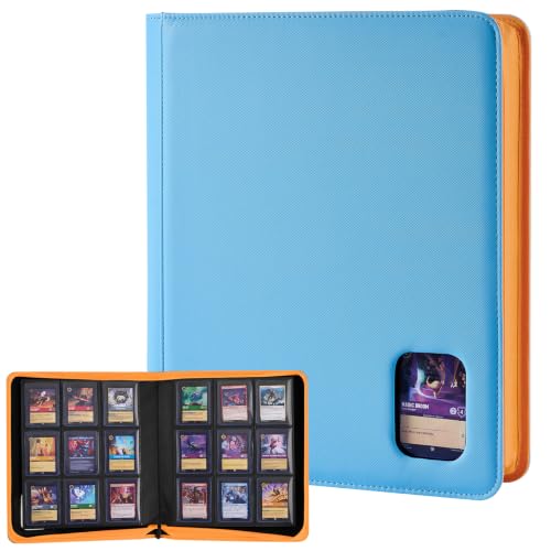 ProCase Top Loader Binder - Holds 324 Clear 3x4 Card Sleeves - Blue