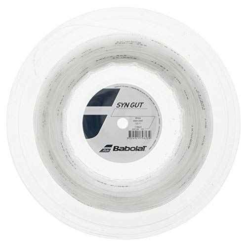 Babolat Syn Gut 17g Tennis String, White (Reel)