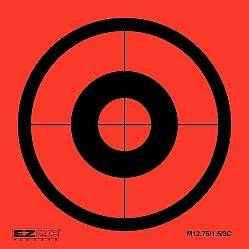 EZ2C Mini Shooting Targets, Bright Flourescent Self-Adhesive 3.5" x 3.5" (Tear-Off Pads of 25 or 100)
