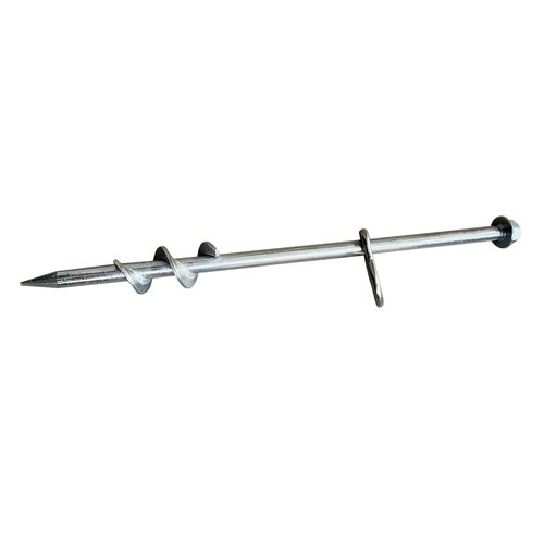Ground Anchors Screw in 6 Pack-12 Inch Heavy Duty Galvanized Hex Head Tent Stakes Kit for Swing and Trampoline Set High Wind Solid Metal Dog Tie Out Stake