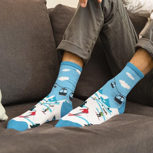 FOURSTUFF Ski, Cycling, Basketball, Golf, Pickleball, Softball, Volleyball, Wrestling, Soccer - Sports Socks for Women Men