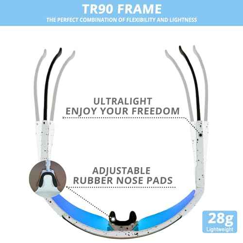 Cycling Glasses for Youth Women & Men, Baseball Sunglasses UV400 Lens - Ideal for Hiking, Running, Fishing, Skiing