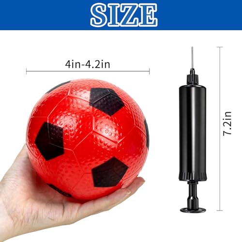 Mini Soccer Balls for Kids - 12 Pack Colorful Soccer Toys with Pump - Party Favors