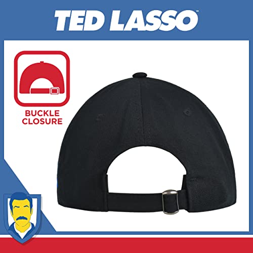 Ted Lasso Baseball Cap - Black Cotton Dad Hat with Embroidered 'Believe' Logo