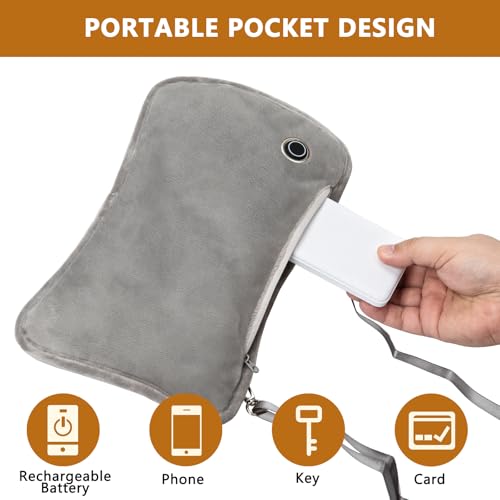 Rechargeable Hand Warmers with 10000mAh Battery Double-Sided Heating Gloves for Camping & Outdoor Winter Sports