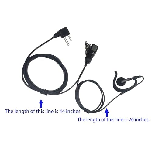 CYen Two-Way Radio Earpiece Compatible Midland Ear-Clip Headset for Midland Walkie Talkie Earpiece GXT1000VP4 T51VP3 T10 X LXT600VP3 2 Pack