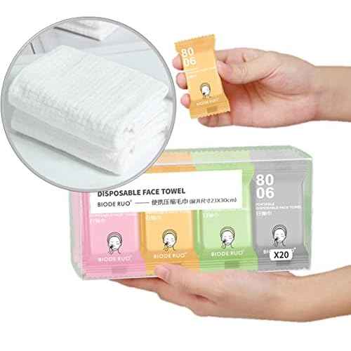 Premium Compressed Towels, Pure Cotton Portable Washcloth for Camping or Travel¡¦