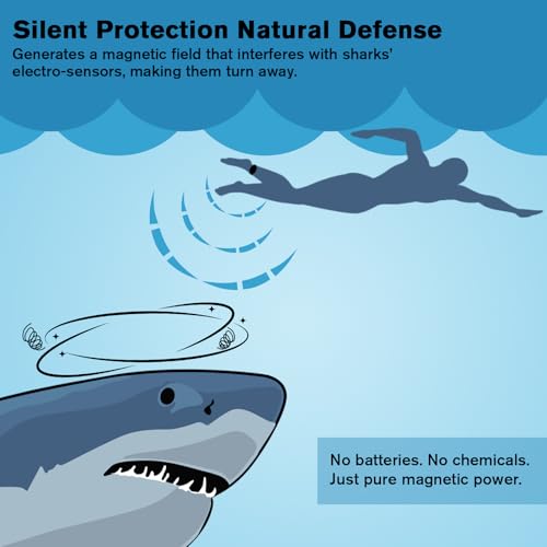 Magnetic Shark Repellent Bracelet ? Diving Gear & Surfing Accessory with Adjustable Fit | Eco-Friendly Shark Deterrent Band for Snorkeling, Swimming & Ocean Safety