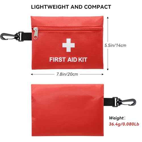Faylapa 12Pcs Mini Empty First Aid Bag, 7.8x5.5 inches Travel Pouch Bag for Travel, Home, Office, Vehicle, Camping, Outdoor (Bag Only)