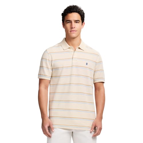 Izod Mens Advantage Performance Short Sleeve Stripe Polo Shirt