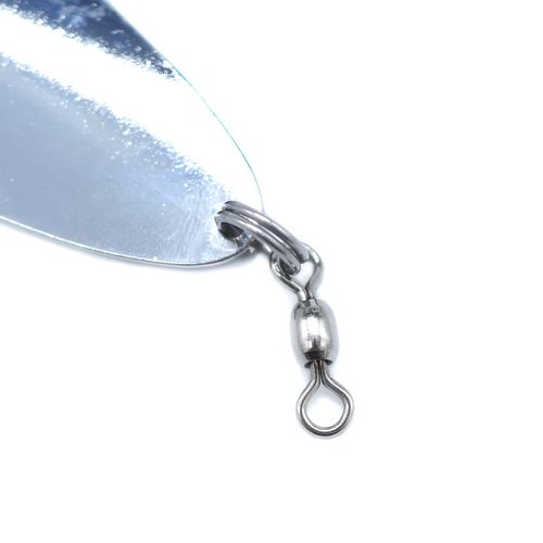 SEASKY 5.5" 7" 8" 10" 11" Stainless Steel Saltwater Tuna Salmon Fishing Flutter Spoon Metal Lure (5 1/2", Silver)