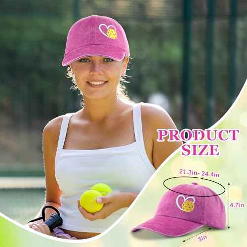 Hercicy 2 Pcs Baseball Cap for Women Men Retro Adjustable Fashion Sun Embroidered Heart Golf Hat for Hiking Travel Pink Grey