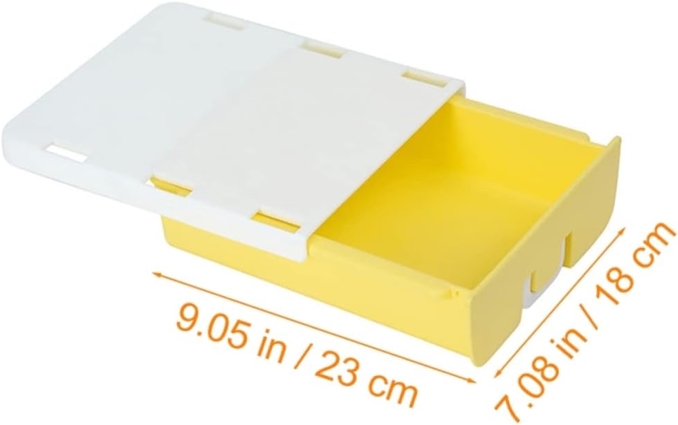 Homoyoyo Drawer Storage Box Hidden under Desk Organizer Smooth Surface Easy to Pull Holds Pencils Erasers Kitchen Items Jewelry